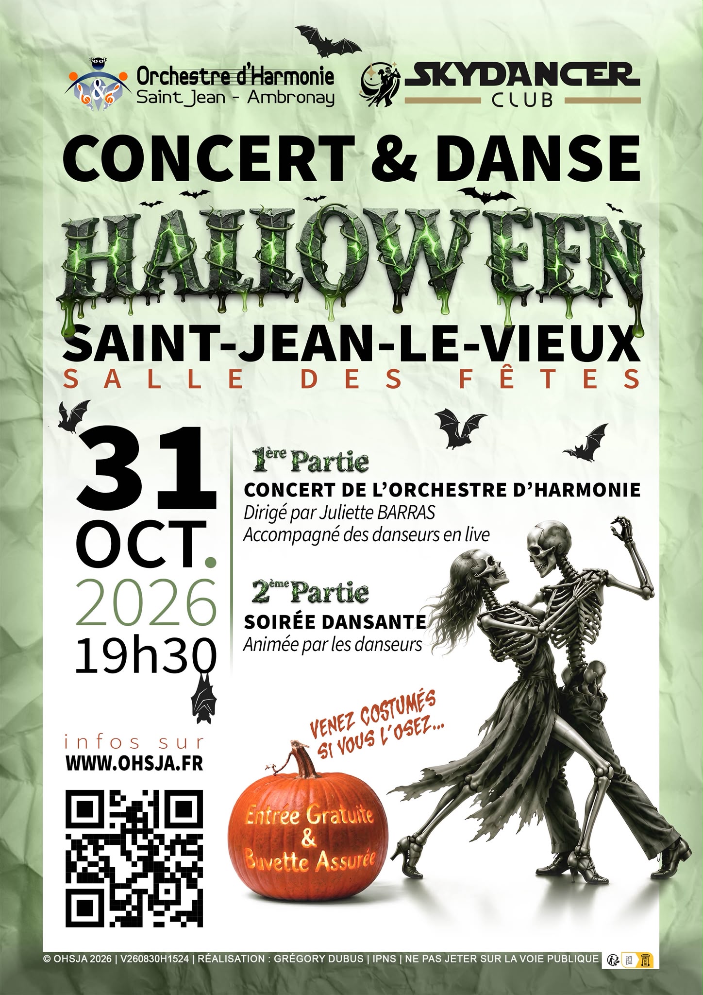 Soirée Halloween du SKYDANCER CLUB à Saint-Jean-le-Vieux